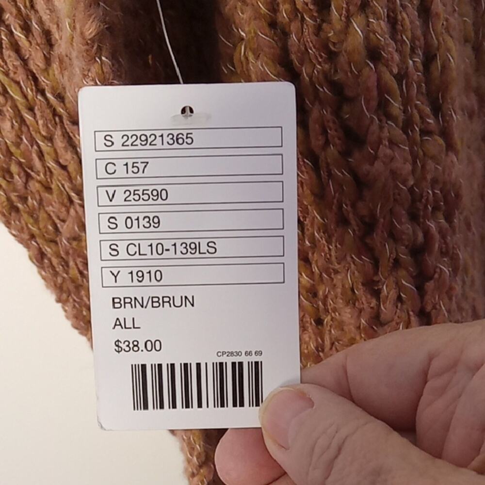 NWT Staring at Star Women's Infinity Cozy Brown Knit Scarf. Versatile, Warm - Picture 2 of 8